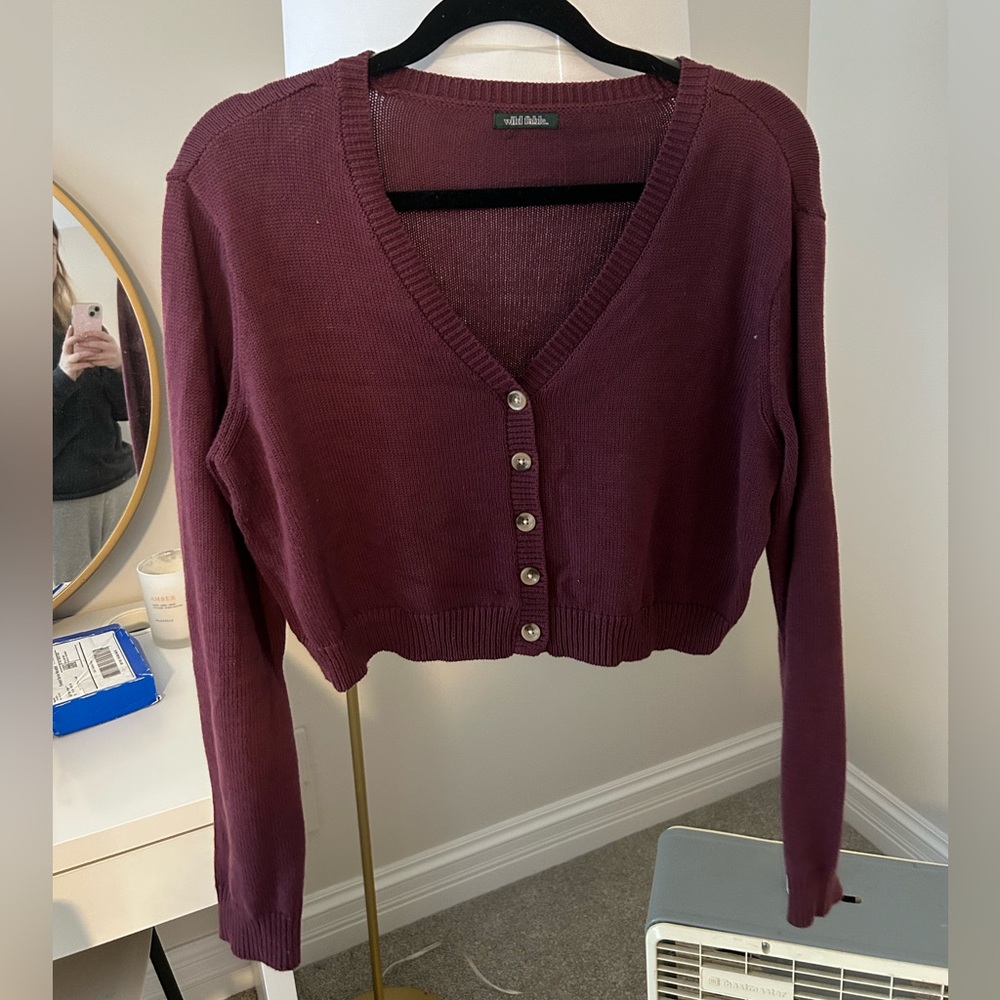 Long Sleeve Button Up Sweater